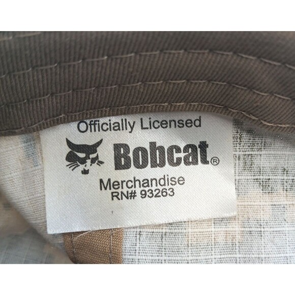 Bobcat Excavators Cap Hat Camo Strapback Embroidered Ripstop Machinery Workwear - Picture 7 of 8